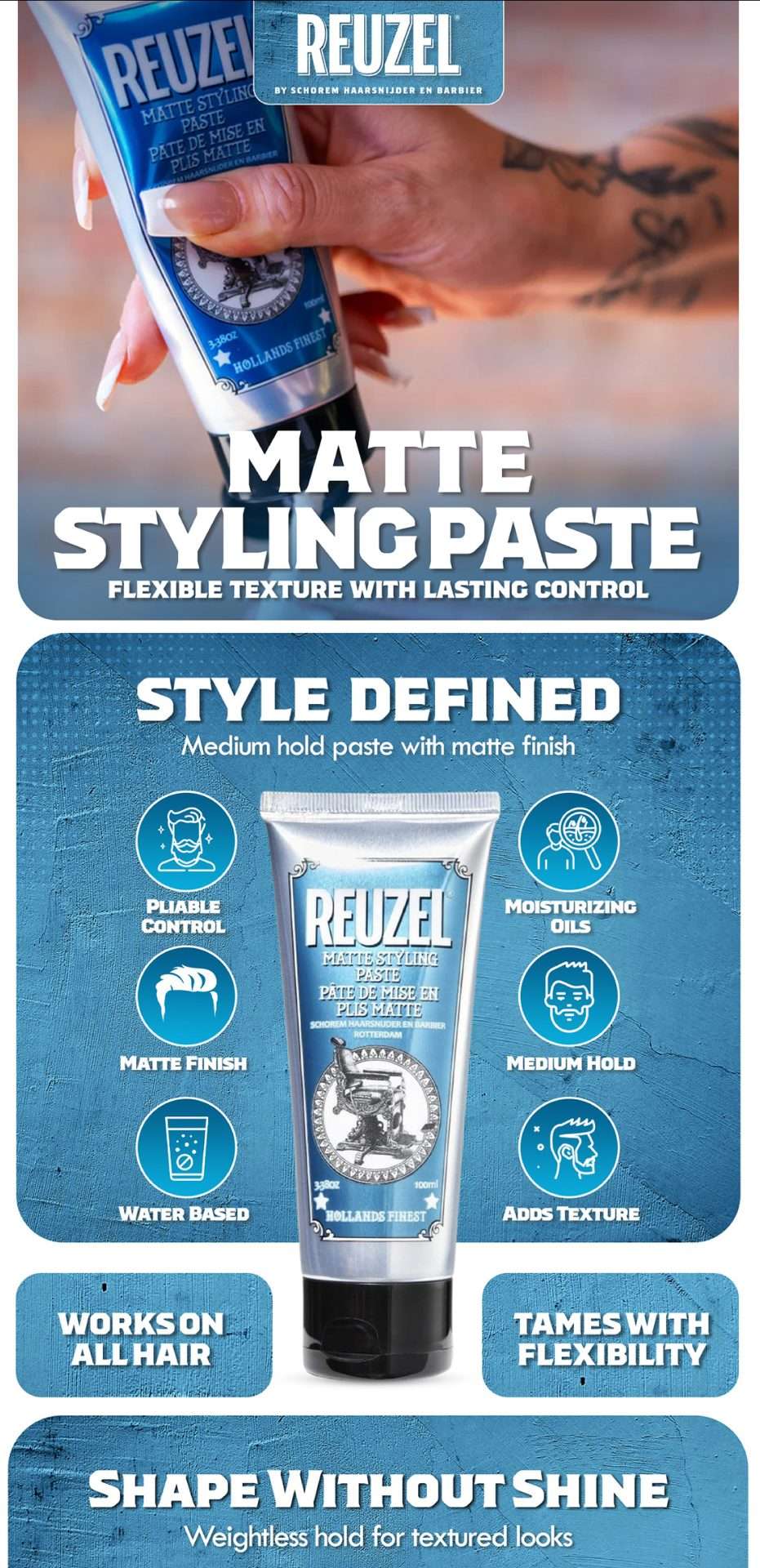 Sol Retail Matte Styling Paste A+ Content