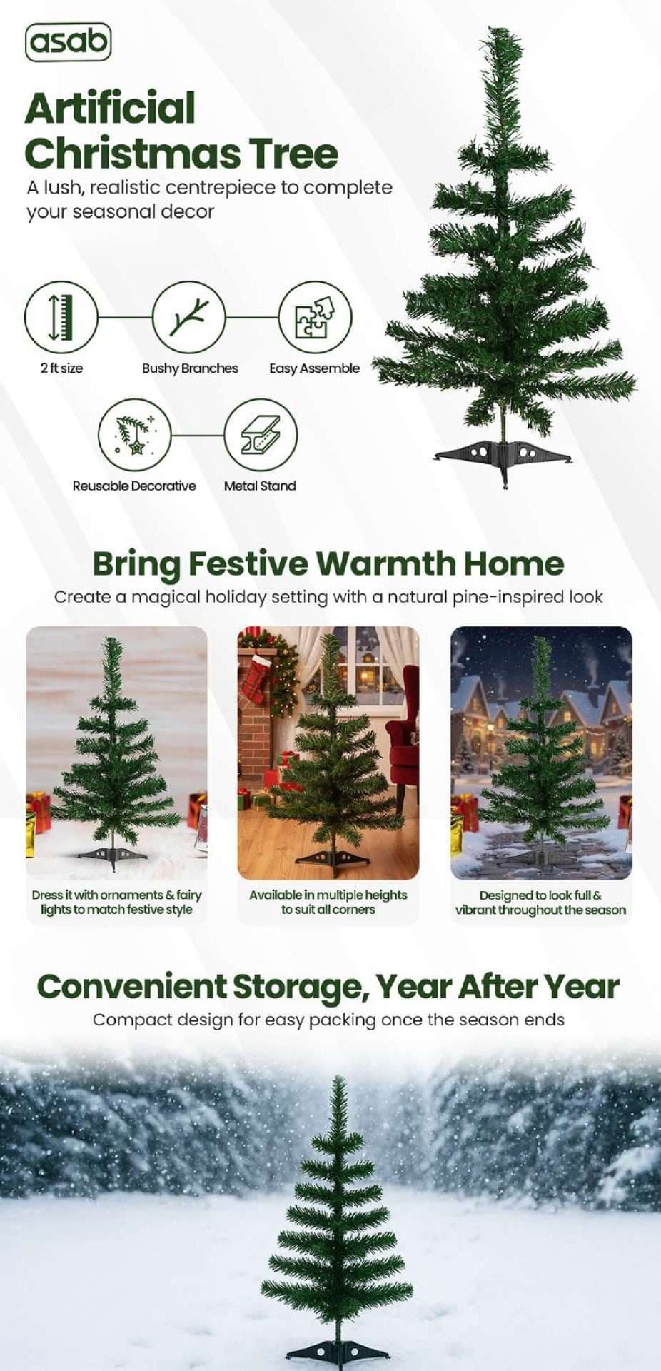 asab Artificial Christmas Tree Enhanced Brand Content