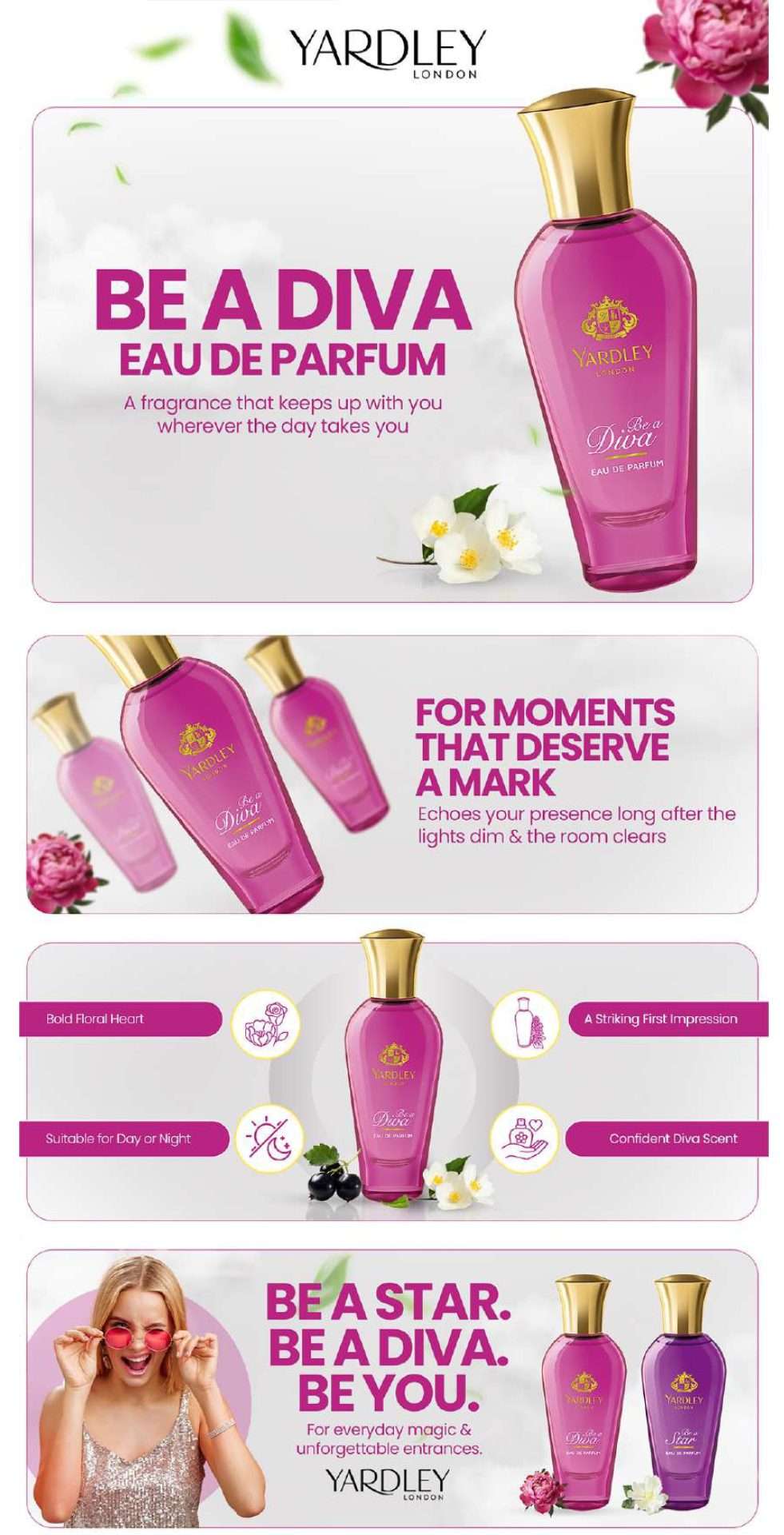 Yardley Be A Diva, Eau de Parfum Enhanced Brand Content