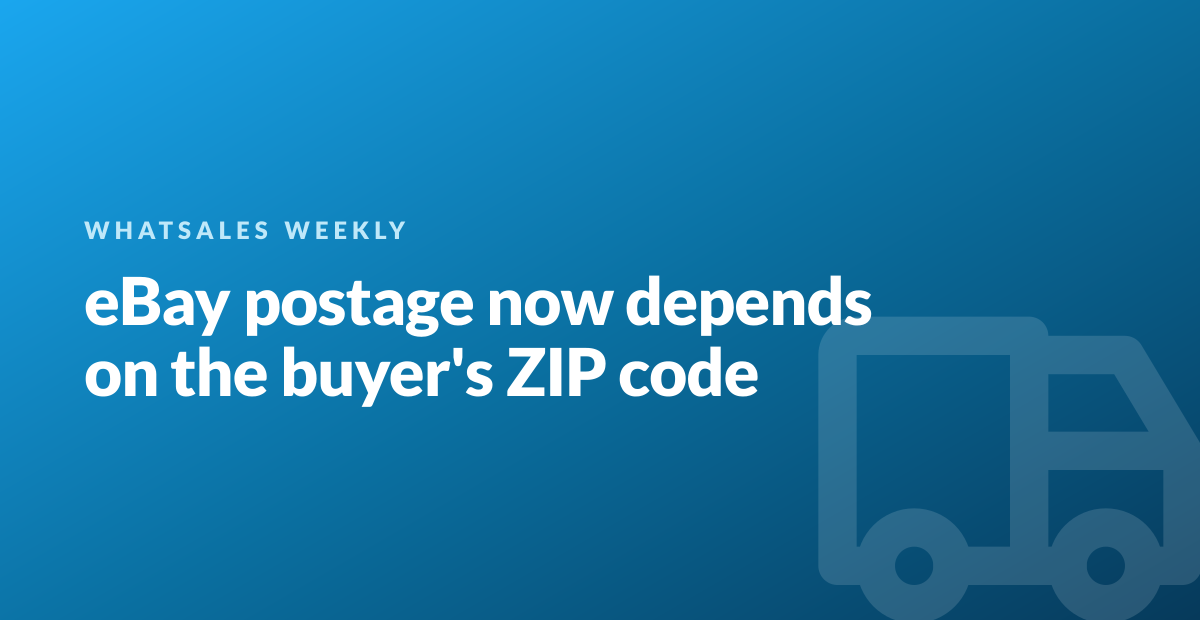 eBay postage now depends on the buyer's ZIP code